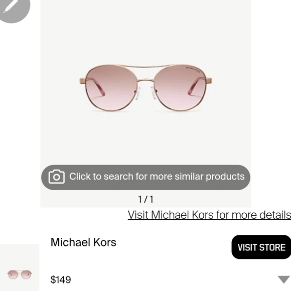 Michael Kors Rose Boca Grande Gold Sunglasses with Pink Lenses - Picture 1 of 5